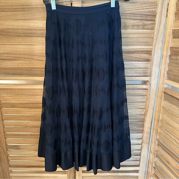 Chanel Navy Blue Jacquard A Line Midi Skirt - Picture 9 of 14